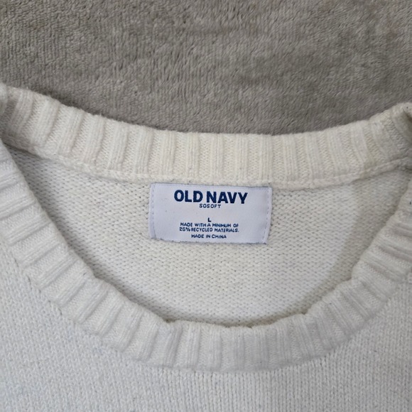 Old Navy Men Fair Isle Sweater Blue Navy Large Nordic Ski Geometric - Picture 3 of 7